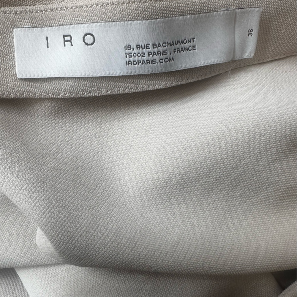 IRO Cream Asymmetrical Skirt With Side Ruching 36/ US Size 4 Excellent Condition - Picture 5 of 9